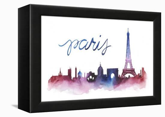 World Cities Skyline V-Grace Popp-Framed Stretched Canvas