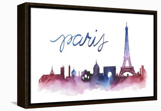 World Cities Skyline V-Grace Popp-Framed Stretched Canvas