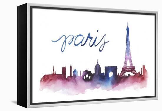 World Cities Skyline V-Grace Popp-Framed Stretched Canvas