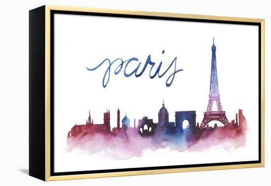 World Cities Skyline V-Grace Popp-Framed Stretched Canvas