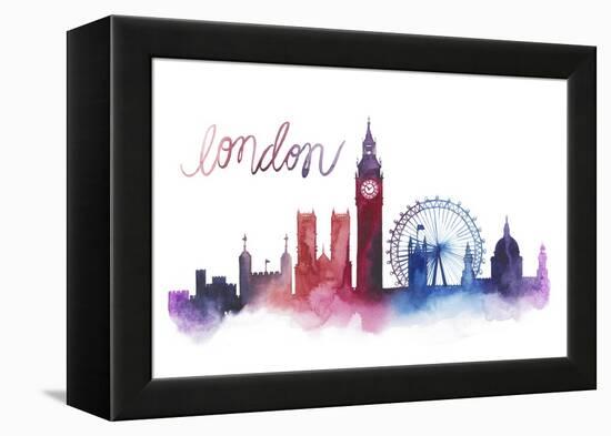 World Cities Skyline VI-Grace Popp-Framed Stretched Canvas