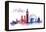 World Cities Skyline VI-Grace Popp-Framed Stretched Canvas