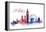 World Cities Skyline VI-Grace Popp-Framed Stretched Canvas