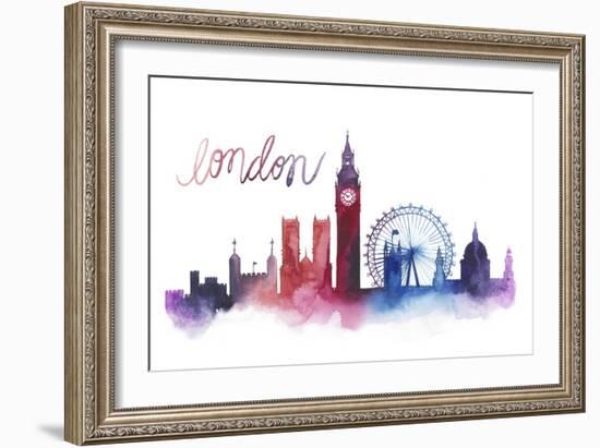 World Cities Skyline VI-Grace Popp-Framed Art Print