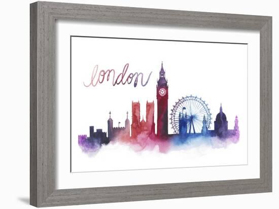 World Cities Skyline VI-Grace Popp-Framed Art Print