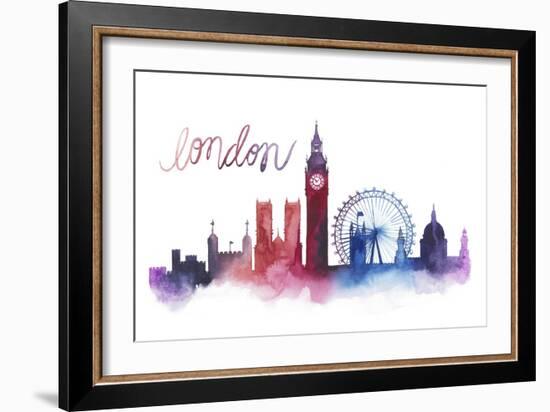 World Cities Skyline VI-Grace Popp-Framed Art Print