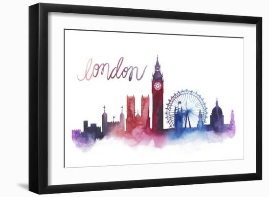 World Cities Skyline VI-Grace Popp-Framed Art Print