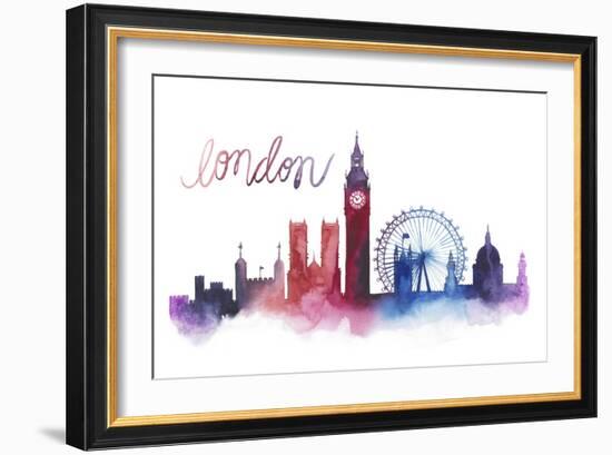 World Cities Skyline VI-Grace Popp-Framed Art Print