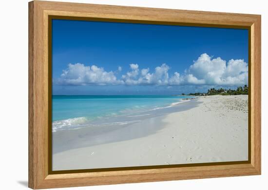 World famous white sand on Grace Bay beach, Providenciales, Turks and Caicos, Caribbean-Michael Runkel-Framed Premier Image Canvas