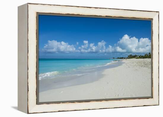 World famous white sand on Grace Bay beach, Providenciales, Turks and Caicos, Caribbean-Michael Runkel-Framed Premier Image Canvas