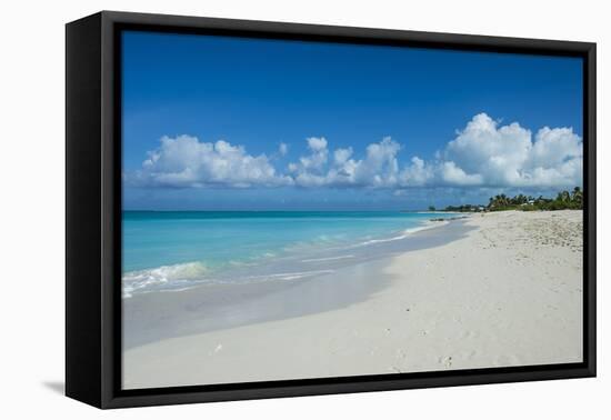 World famous white sand on Grace Bay beach, Providenciales, Turks and Caicos, Caribbean-Michael Runkel-Framed Premier Image Canvas