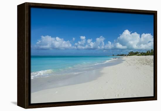 World famous white sand on Grace Bay beach, Providenciales, Turks and Caicos, Caribbean-Michael Runkel-Framed Premier Image Canvas