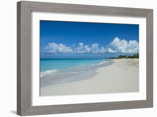 World famous white sand on Grace Bay beach, Providenciales, Turks and Caicos, Caribbean-Michael Runkel-Framed Photographic Print