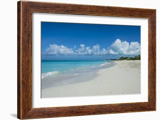 World famous white sand on Grace Bay beach, Providenciales, Turks and Caicos, Caribbean-Michael Runkel-Framed Photographic Print