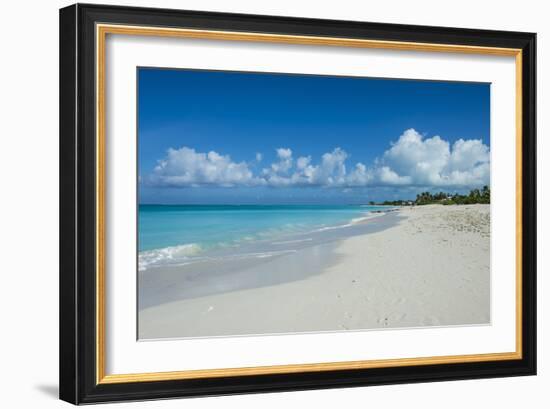 World famous white sand on Grace Bay beach, Providenciales, Turks and Caicos, Caribbean-Michael Runkel-Framed Photographic Print