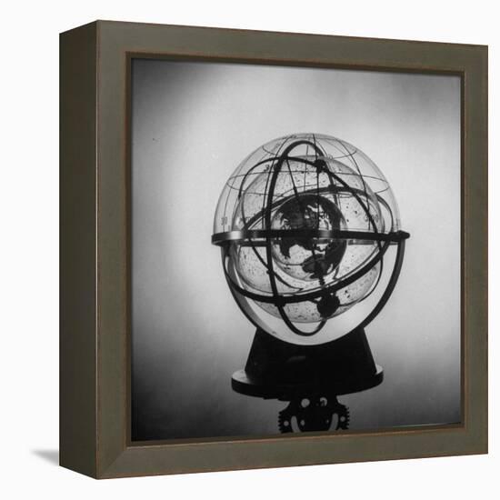 World Globe on Display-Ralph Morse-Framed Premier Image Canvas