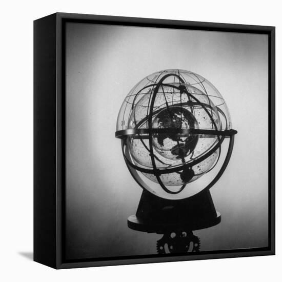 World Globe on Display-Ralph Morse-Framed Premier Image Canvas