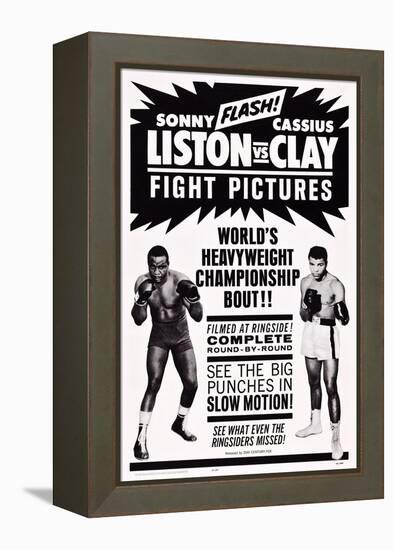 World Heavyweight Championship Bout: Charles 'Sonny' Liston Vs. Cassius Clay-null-Framed Stretched Canvas