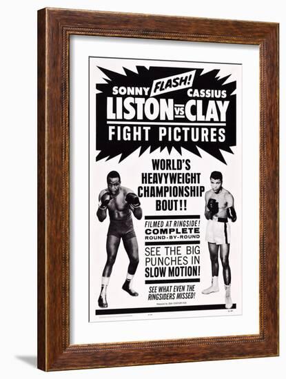 World Heavyweight Championship Bout: Charles 'Sonny' Liston Vs. Cassius Clay-null-Framed Premium Giclee Print