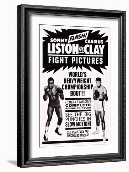 World Heavyweight Championship Bout: Charles 'Sonny' Liston Vs. Cassius Clay-null-Framed Art Print