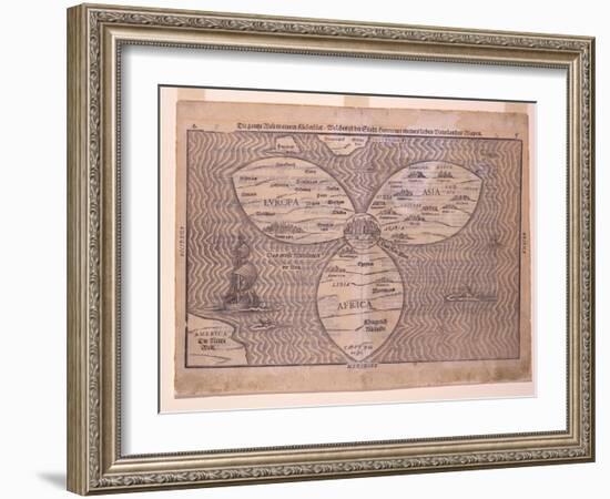 World in a Clover Leaf, 1581-Heinrich Bunting-Framed Giclee Print