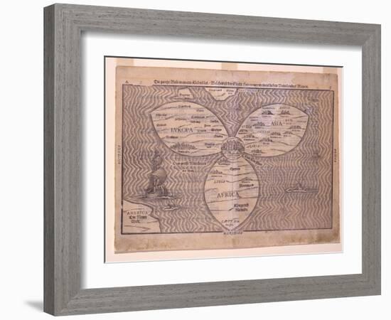 World in a Clover Leaf, 1581-Heinrich Bunting-Framed Giclee Print