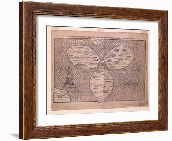 World in a Clover Leaf, 1581-Heinrich Bunting-Framed Giclee Print