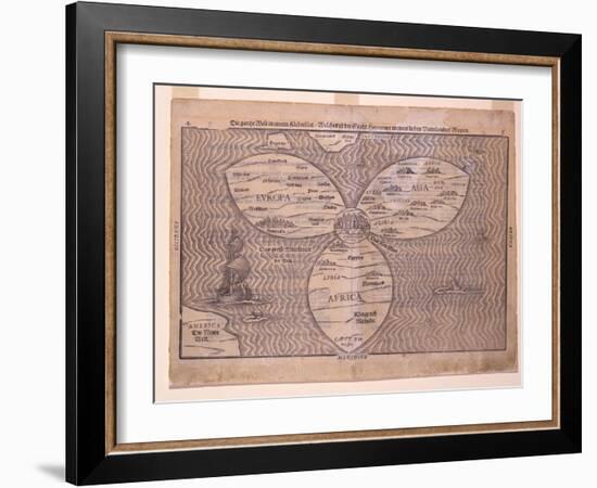 World in a Clover Leaf, 1581-Heinrich Bunting-Framed Giclee Print