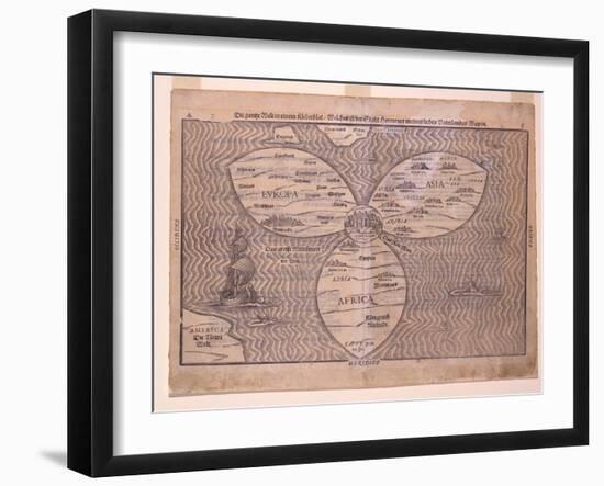 World in a Clover Leaf, 1581-Heinrich Bunting-Framed Giclee Print