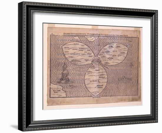 World in a Clover Leaf, 1581-Heinrich Bunting-Framed Giclee Print