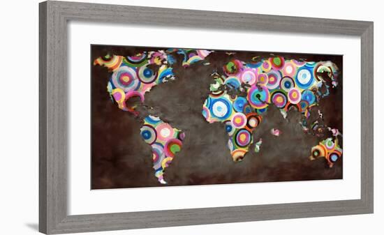 World in circles-Joannoo-Framed Art Print