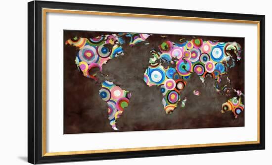 World in circles-Joannoo-Framed Art Print