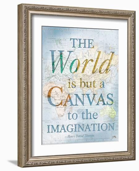 World is a Canvas-Elizabeth Medley-Framed Art Print