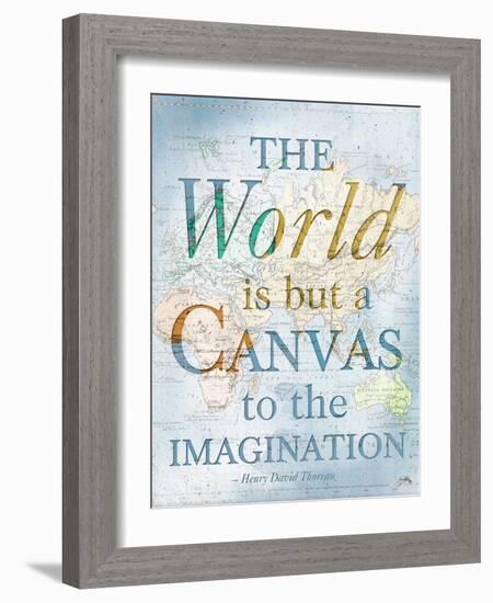 World is a Canvas-Elizabeth Medley-Framed Art Print