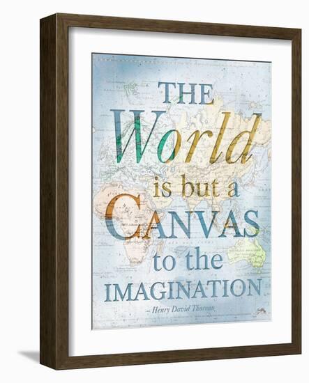 World is a Canvas-Elizabeth Medley-Framed Art Print