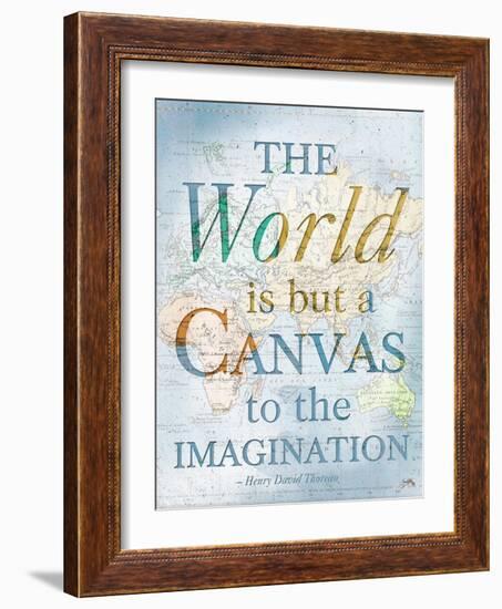 World is a Canvas-Elizabeth Medley-Framed Art Print