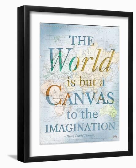 World is a Canvas-Elizabeth Medley-Framed Art Print