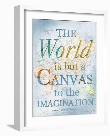 World is a Canvas-Elizabeth Medley-Framed Art Print