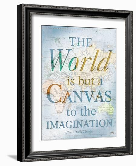 World is a Canvas-Elizabeth Medley-Framed Art Print