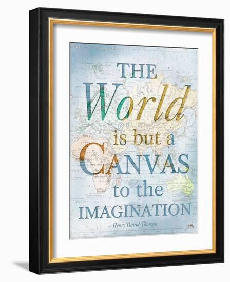 World is a Canvas-Elizabeth Medley-Framed Art Print