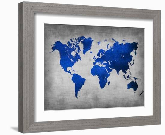 World  Map 10-NaxArt-Framed Art Print