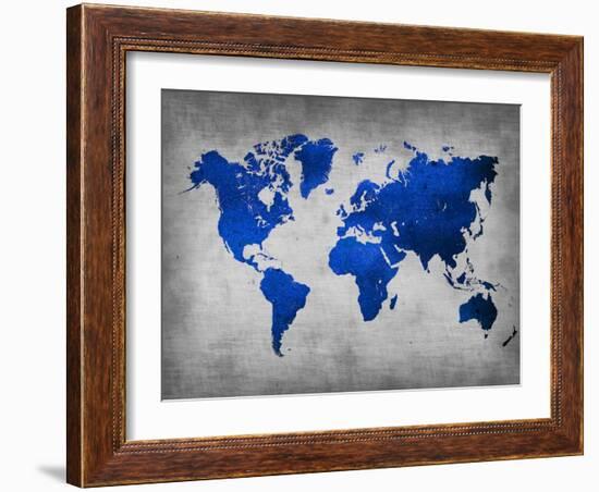 World  Map 10-NaxArt-Framed Art Print