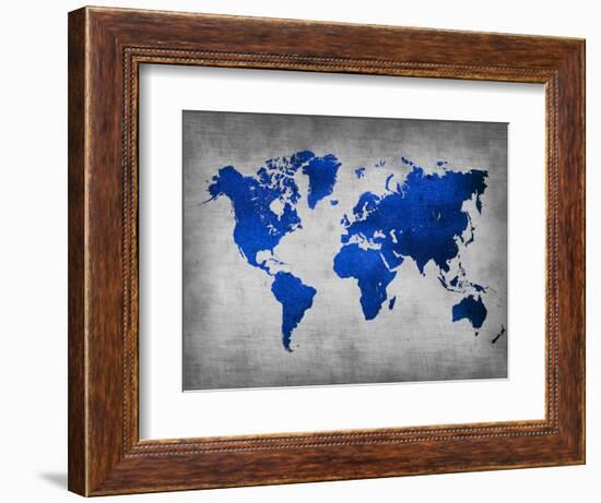 World  Map 10-NaxArt-Framed Art Print