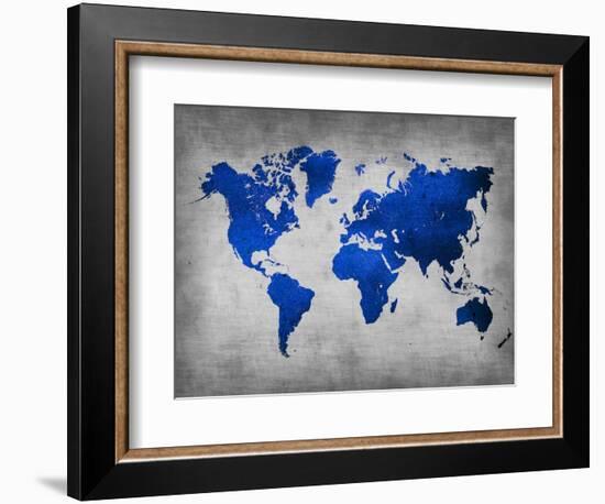 World  Map 10-NaxArt-Framed Art Print