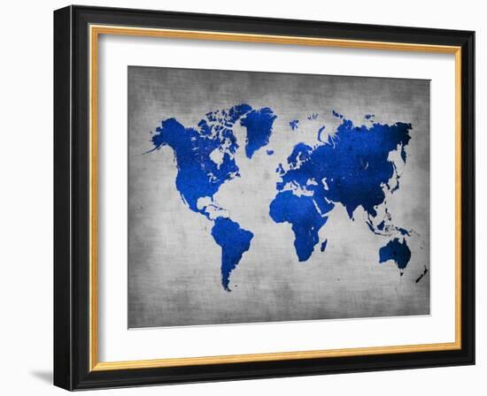 World  Map 10-NaxArt-Framed Art Print