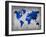 World  Map 10-NaxArt-Framed Art Print