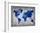 World  Map 10-NaxArt-Framed Art Print