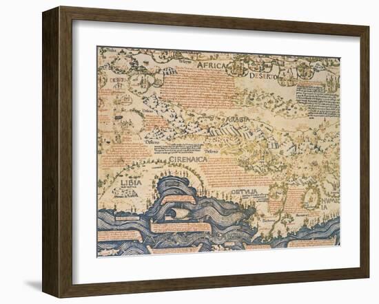 World Map, 1449, Detail: Northern Africa-Camille Pissarro-Framed Giclee Print