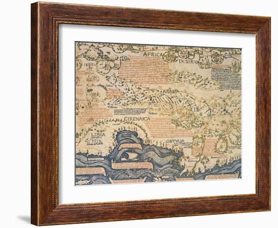 World Map, 1449, Detail: Northern Africa-Camille Pissarro-Framed Giclee Print