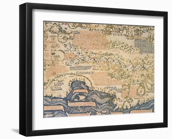 World Map, 1449, Detail: Northern Africa-Camille Pissarro-Framed Giclee Print